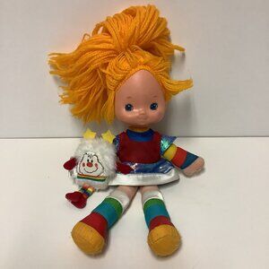 Vintage Rainbow Brite 10" Plush Soft Doll with White Twink Sprite Hallmark 1983